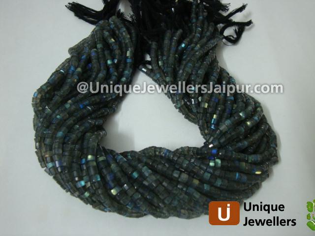 Labradorite Faceted Tyre Beads